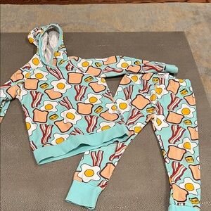 Kids Breakfast Print Matching Set